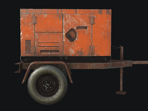 Mobile Diesel Generator 01 3D Model