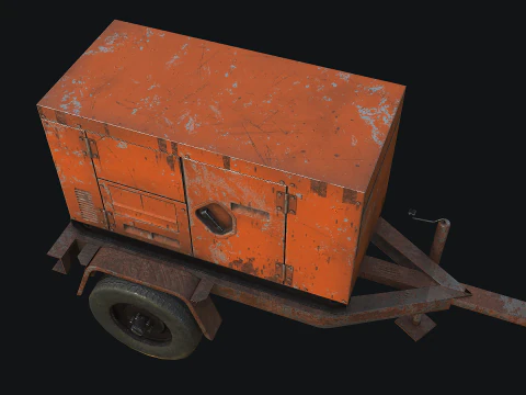Mobile Diesel Generator 01 3D Model