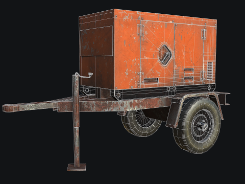 Mobile Diesel Generator 01 3Dモデル