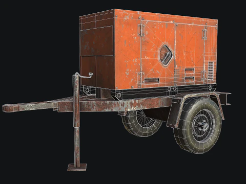 Mobile Diesel Generator 01 3D Model