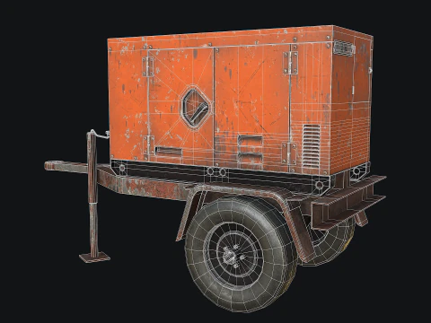 Mobile Diesel Generator 01 3D Model