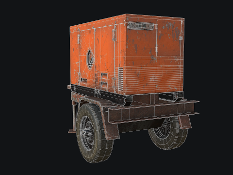Mobile Diesel Generator 01 3Dモデル