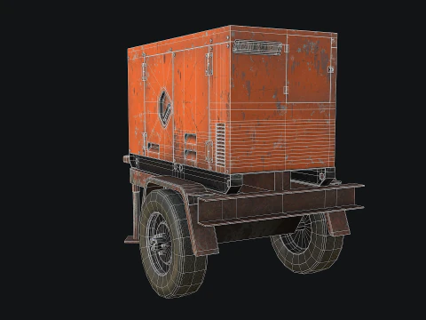 Mobile Diesel Generator 01 3D Model