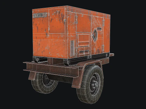 Mobile Diesel Generator 01 3D Model