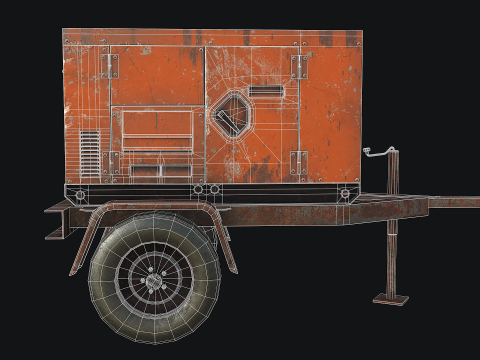 Mobile Diesel Generator 01 3Dモデル