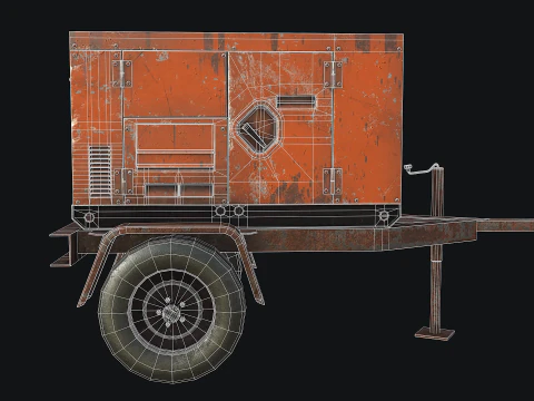 Mobile Diesel Generator 01 3D Model