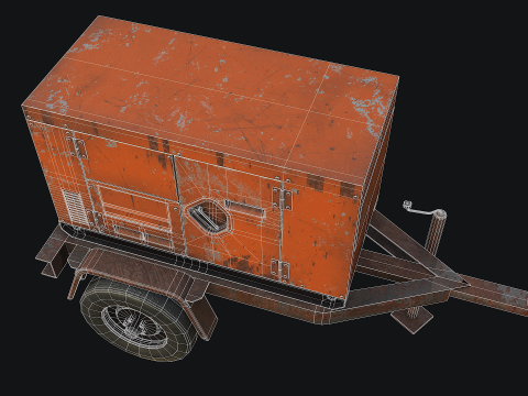 Mobile Diesel Generator 01 3Dモデル