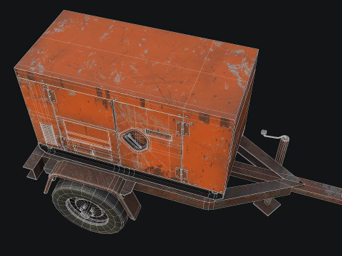 Mobile Diesel Generator 01 3D Model