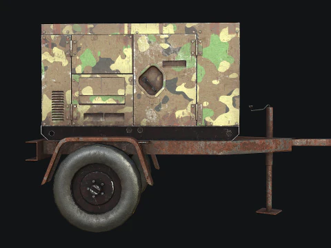 Mobile Diesel Generator 02 3D Model