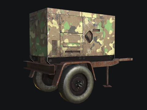 Mobile Diesel Generator 02 3D Model