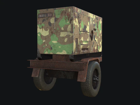 Mobile Diesel Generator 02 3D Model