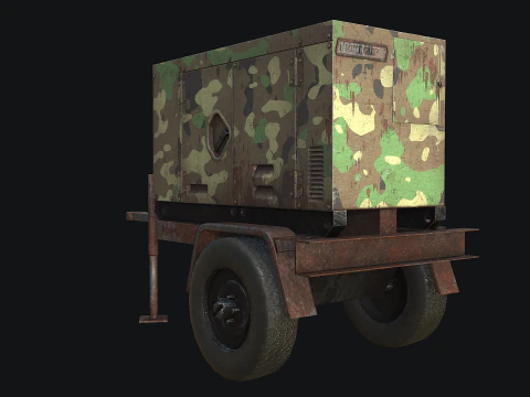 Mobile Diesel Generator 02 3D Model