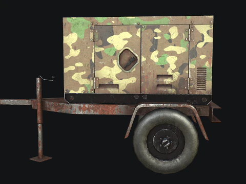 Mobile Diesel Generator 02 3D Model