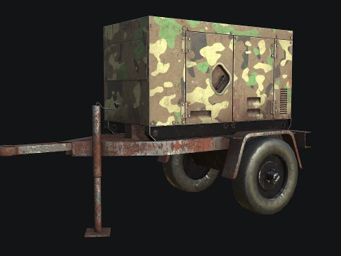 Mobile Diesel Generator 02 3D Model