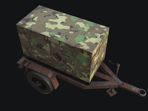 Mobile Diesel Generator 02 3D Model