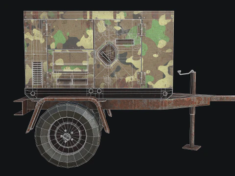 Mobile Diesel Generator 02 3D Model