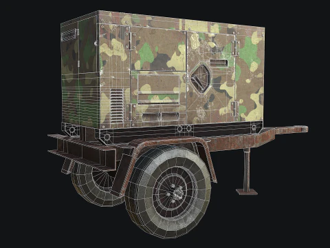 Mobile Diesel Generator 02 3D Model