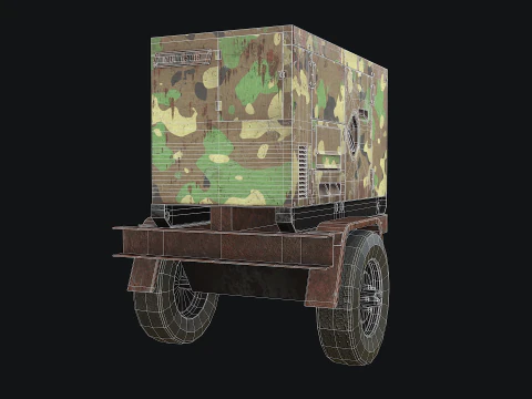 Mobile Diesel Generator 02 3D Model