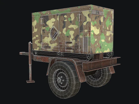 Mobile Diesel Generator 02 3D Model