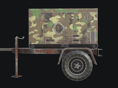 Mobile Diesel Generator 02 3D Model