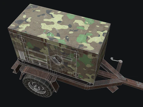 Mobile Diesel Generator 02 3D Model