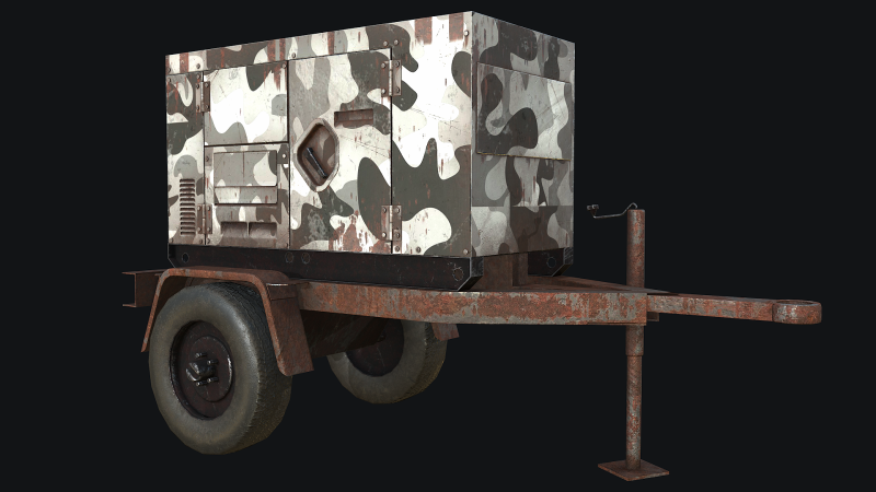 Mobile Diesel Generator 03 3Dモデル .c4d .max .obj .3ds .fbx .stl .blend 
