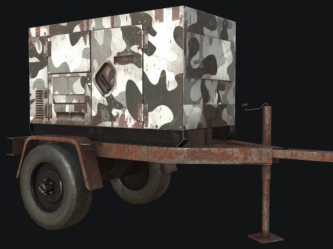 Mobile Diesel Generator 03 3D Model