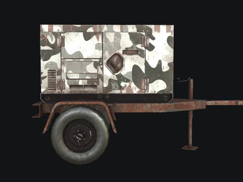 Mobile Diesel Generator 03 3D Model