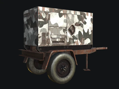 Mobile Diesel Generator 03 3D Model