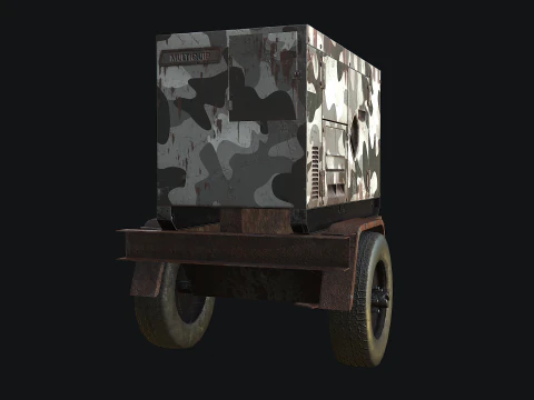 Mobile Diesel Generator 03 3D Model