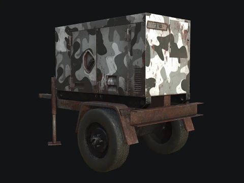 Mobile Diesel Generator 03 3D Model