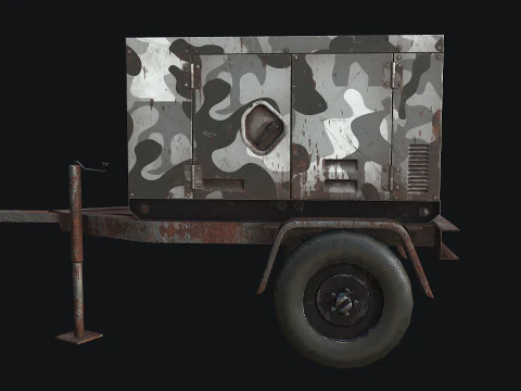 Mobile Diesel Generator 03 3D Model