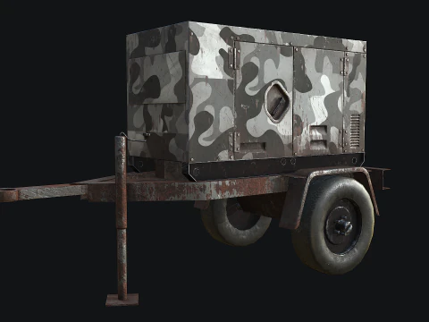 Mobile Diesel Generator 03 3D Model