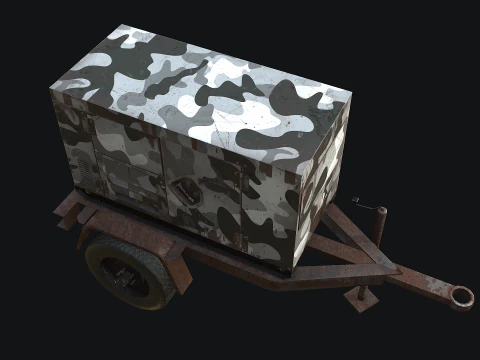 Mobile Diesel Generator 03 3D Model