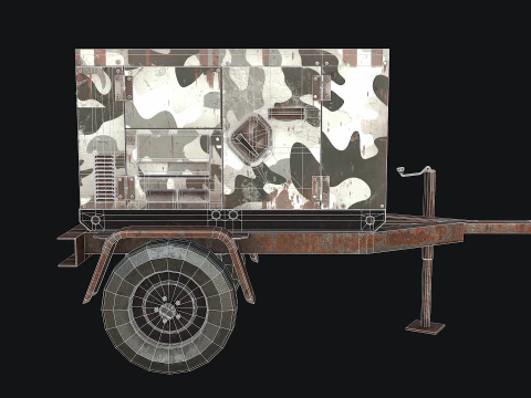 Mobile Diesel Generator 03 3D Model