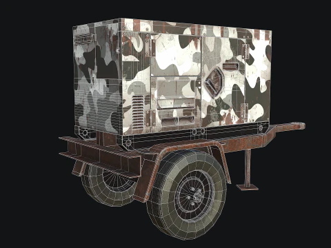 Mobile Diesel Generator 03 3D Model