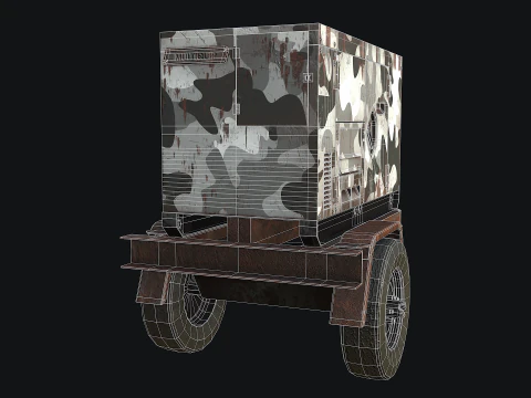 Mobile Diesel Generator 03 3D Model