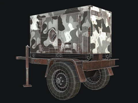 Mobile Diesel Generator 03 3D Model