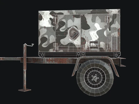 Mobile Diesel Generator 03 3D Model