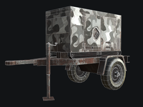 Mobile Diesel Generator 03 3Dモデル
