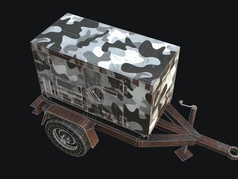Mobile Diesel Generator 03 3D Model