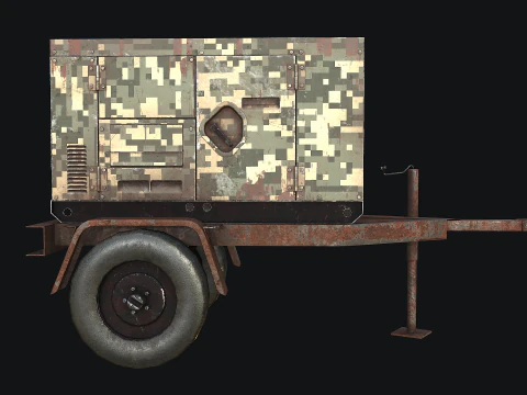 Mobile Diesel Generator 04 3D Model