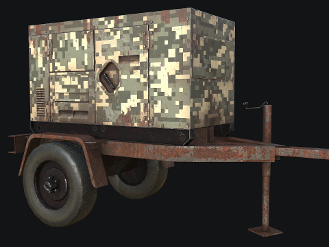 Mobile Diesel Generator 04 Model 3D