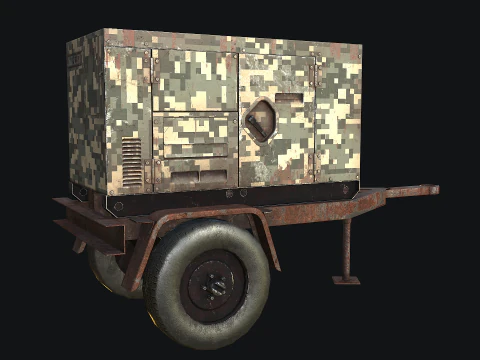 Mobile Diesel Generator 04 3D Model