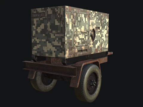 Mobile Diesel Generator 04 3D Model