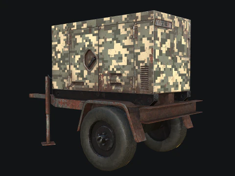 Mobile Diesel Generator 04 3D Model