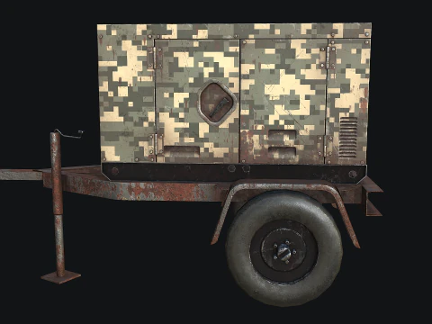 Mobile Diesel Generator 04 3D Model