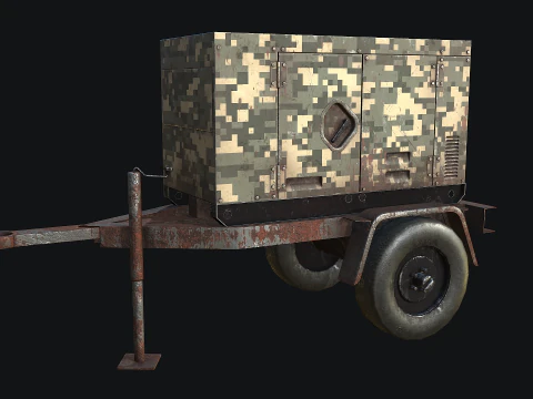 Mobile Diesel Generator 04 3D Model