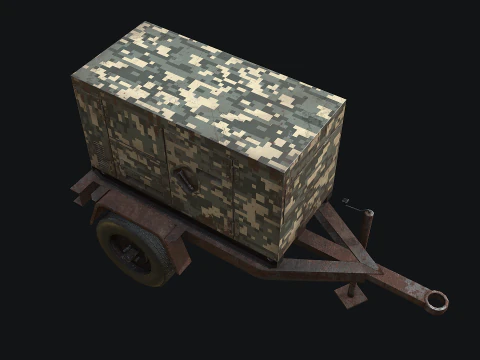 Mobile Diesel Generator 04 3D Model