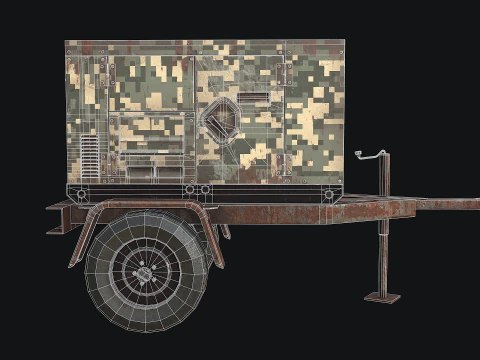 Mobile Diesel Generator 04 3D Model